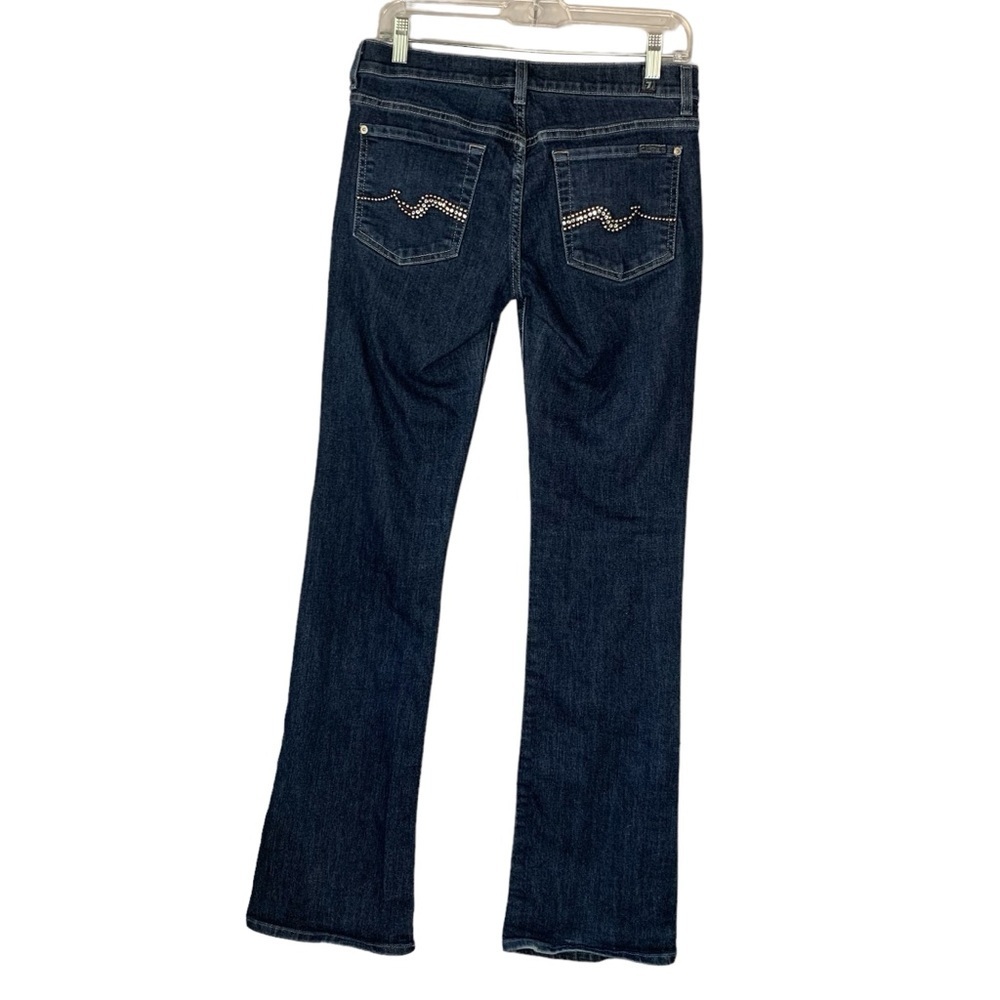 7 For All Mankind swoosh low rise bootcut #JU075Y702T/014480 dark wash. Size 28